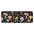 thumbnail image 1 of Red Mushroom Flower Black Pattern Kitchen Rug Mat,Kitchen Runner Rugs Non Skid Washable,Decorative Kitchen Floor Mats for Kitchen,Sink,Laundry,17"x47.2", 1 of 7