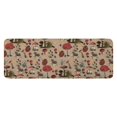 thumbnail image 1 of Red Mushroom Flower Brown Pattern Kitchen Rug Mat,Kitchen Runner Rugs Non Skid Washable,Decorative Kitchen Floor Mats for Kitchen,Sink,Laundry,17"x47.2", 1 of 7