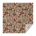 thumbnail image 1 of Red Mushroom Flower Brown Pattern Square Tablecloth,Waterproof Square Table Cover,Wipeable Spillproof Washable Table Cover for Home Kitchen Party Decor 60"x60"(152x152cm), 1 of 6