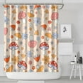 thumbnail image 1 of Red Mushroom Flower Light Pattern Shower Curtain 72"x84" ,Bathroom Decorative Shower Curtains Set with 12 Hooks,Modern Waterproof Washable Shower Curtain, 1 of 6