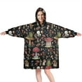thumbnail image 1 of Red Mushroom Frog Black Pattern Wearable Oversized Blanket,Wearable Blanket Hoodie for Adults,Cozy Hooded Blankets with Super Pockets,Super Warm Fuzzy Pullover for Women & Men, 1 of 6