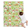 thumbnail image 1 of Red Mushroom Frog Green Pattern Blanket,Comfortable Soft Flannel Throw Blanket,All Season,Warm Lightweight Blankets for Sofa Bed Couch Living Room Chair,30"x40", 1 of 4