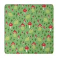 thumbnail image 1 of Red Mushroom Frog Green Pattern Square Fitted Tablecloth with Elastic Edge,Square Table Cover,Washable Elastic Table Cover for Home Kitchen Party Decor 34"x34", 1 of 6