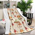 thumbnail image 1 of Red Mushroom Frog Light Pattern Blanket,Comfortable Soft Lamb Wool Throw Blanket,All Season,Warm Lightweight Blankets for Sofa Bed Couch Living Room Chair,40"x50", 1 of 4