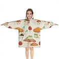 thumbnail image 1 of Red Mushroom Frog Light Pattern Blanket Hoodies for Kids 6-13YR Oversize Wearable Blanket Hoodies for Boys Girls Teens, 1 of 7