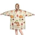 thumbnail image 1 of Red Mushroom Frog Light Pattern Wearable Oversized Blanket,Wearable Blanket Hoodie for Adults,Cozy Hooded Blankets with Super Pockets,Super Warm Fuzzy Pullover for Women & Men, 1 of 6