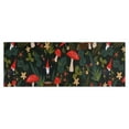 thumbnail image 1 of Red Mushroom Gnome Dark Green Pattern Kitchen Rug Mat,Kitchen Runner Rugs Non Skid Washable,Decorative Kitchen Floor Mats for Kitchen,Sink,Laundry,17"X47", 1 of 5