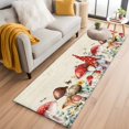 thumbnail image 1 of Red Mushroom Gnomes 2'x6' Runner Rug, Spring Botanical Eucalyptus Leaves Washable Non-Slip Area Rugs for Hallway Kitchen Floor Bedroom Entryway, StainResistant Laundry Carpet Decoration Indoor Mat, 1 of 9