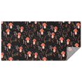thumbnail image 1 of Red Mushroom Grass Black Pattern Rectangle Tablecloth 60"x120",Waterproof Polyester Rectangle Table Cloth, Wipeable Spillproof Polyester Tablecloth for Dining, Camping, Indoor and Outdoor, 1 of 6