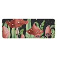 thumbnail image 1 of Red Mushroom Leaf Black Pattern Kitchen Rug Mat,Kitchen Runner Rugs Non Skid Washable,Decorative Kitchen Floor Mats for Kitchen,Sink,Laundry,17"x47.2", 1 of 7