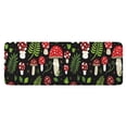thumbnail image 1 of Red Mushroom Leaf Black Pattern Kitchen Rug Mat,Kitchen Runner Rugs Non Skid Washable,Decorative Kitchen Floor Mats for Kitchen,Sink,Laundry,17"x47.2", 1 of 7