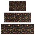 thumbnail image 1 of Red Mushroom Leaf Black Pattern Kitchen Rugs Sets Of 3,Kitchen Runner Rugs Non Skid Washable,Decorative Kitchen Floor Mats for Kitchen,Sink,Laundry,17"x30"+ 17"x47" + 17"x59", 1 of 6