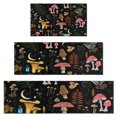 thumbnail image 1 of Red Mushroom Leaf Black Pattern Kitchen Rugs Sets Of 3,Kitchen Runner Rugs Non Skid Washable,Decorative Kitchen Floor Mats for Kitchen,Sink,Laundry,17"x30"+ 17"x47" + 17"x59", 1 of 6