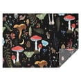 thumbnail image 1 of Red Mushroom Leaf Black Pattern Rectangle Tablecloth 60"x84",Waterproof Polyester Rectangle Table Cloth, Wipeable Spillproof Polyester Tablecloth for Dining, Camping, Indoor and Outdoor, 1 of 5