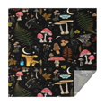 thumbnail image 1 of Red Mushroom Leaf Black Pattern Square Tablecloth,Waterproof Square Table Cover,Wipeable Spillproof Washable Table Cover for Home Kitchen Party Decor 42"X42"(107x107cm), 1 of 6