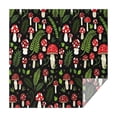 thumbnail image 1 of Red Mushroom Leaf Black Pattern Square Tablecloth,Waterproof Square Table Cover,Wipeable Spillproof Washable Table Cover for Home Kitchen Party Decor 60"x60"(152x152cm), 1 of 6