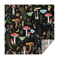 thumbnail image 1 of Red Mushroom Leaf Black Pattern Square Tablecloth,Waterproof Square Table Cover,Wipeable Spillproof Washable Table Cover for Home Kitchen Party Decor 60"x60"(152x152cm), 1 of 6