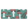 thumbnail image 1 of Red Mushroom Leaf Green Pattern Kitchen Rug Mat,Kitchen Runner Rugs Non Skid Washable,Decorative Kitchen Floor Mats for Kitchen,Sink,Laundry,17"x47.2", 1 of 7
