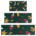 thumbnail image 1 of Red Mushroom Leaf Green Pattern Kitchen Rugs Sets Of 3,Kitchen Runner Rugs Non Skid Washable,Decorative Kitchen Floor Mats for Kitchen,Sink,Laundry,17"x30"+ 17"x47" + 17"x59", 1 of 6