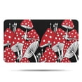 thumbnail image 1 of Red Mushroom Line Black Pattern Bathroom Rugs Mat,Non Slip Microfiber Bathroom Rug,Rubber Backing,Soft Bathroom Mats for Bathroom Floor,Tub and Shower,17x30in(43x75cm), 1 of 5