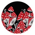 thumbnail image 1 of Red Mushroom Line Black Pattern Round Fitted Tablecloth with Elastic Edge,Dining Table Cover Waterproof,Outdoor Round Tablecloth for Camping,Dining,Indoor and Outdoor, 1 of 7