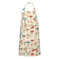 thumbnail image 1 of Red Mushroom Line Light Pattern Apron-Garden Aprons for Women with Pockets-Cotton Linen Waterproof Kitchen Cooking Gardening Aprons Adjustable for Kitchen,Cooking,BBQ and Salon 33x27 Inch, 1 of 7