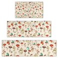 thumbnail image 1 of Red Mushroom Plant Light Pattern Kitchen Rugs Sets Of 3,Kitchen Runner Rugs Non Skid Washable,Decorative Kitchen Floor Mats for Kitchen,Sink,Laundry,17"x30"+ 17"x47" + 17"x59", 1 of 6