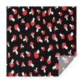 thumbnail image 1 of Red Mushroom Polka Dot Black Pattern Square Tablecloth,Waterproof Square Table Cover,Wipeable Spillproof Washable Table Cover for Home Kitchen Party Decor 60"x60"(152x152cm), 1 of 6