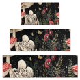 thumbnail image 1 of Red Mushroom Skull Black Pattern Kitchen Rugs Sets Of 3,Kitchen Runner Rugs Non Skid Washable,Decorative Kitchen Floor Mats for Kitchen,Sink,Laundry,17"x30"+ 17"x47" + 17"x59", 1 of 6