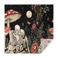 thumbnail image 1 of Red Mushroom Skull Black Pattern Square Tablecloth,Waterproof Square Table Cover,Wipeable Spillproof Washable Table Cover for Home Kitchen Party Decor 42"X42"(107x107cm), 1 of 6