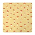 thumbnail image 1 of Red Mushroom Small Yellow Pattern Square Fitted Tablecloth with Elastic Edge,Square Table Cover,Washable Elastic Table Cover for Home Kitchen Party Decor 34"x34", 1 of 6