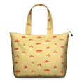 thumbnail image 1 of Red Mushroom Small Yellow Pattern Travel Tote Bags for Women Carry On,Large Weekender Bags for Women Travel,Multi Functional Duffle Bag for Work,Shopping,Sports, 1 of 5