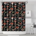 thumbnail image 1 of Red Mushroom Snail Black Pattern Shower Curtain 72"x84" ,Bathroom Decorative Shower Curtains Set with 12 Hooks,Modern Waterproof Washable Shower Curtain, 1 of 6