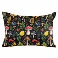thumbnail image 1 of Red Mushroom Throw Pillow Cover 20 x 36 Inch Decorative Pillow Cover Retro Summer Botanical Leaves Black Lumbar Pillowcase Seasonal Rectangle Cushion Case for Couch Sofa Bed Living Room, 1 of 7