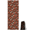 thumbnail image 1 of Red Mushroom White Brown Pattern Hot Yoga Mat Towel Non Slip for Hot Yoga - Quick-Drying Yoga Mat Cover with 4 Corner Pockets with Travel Bag - Hot Yoga Towel Non Slip 70"x26", 1 of 6