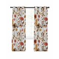 thumbnail image 1 of Red Mushrooms Blackout Curtains, Light Blocking Print Window Curtains, Elegant Pastoral Botanical Watercolor Thermal Insulated Window Drapes for Living Room Kitchen Cafe 2 Panels, 104"W x 52"L, 1 of 9