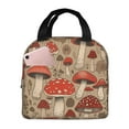 thumbnail image 1 of Red Mushrooms Lunch Bag Reusable Lunch Box Waterproof Thermal Tote Bag Lunch Container Cute Cooler Bag for Women, 1 of 5
