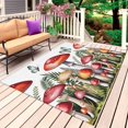 thumbnail image 1 of Red Mushrooms Outdoor Rug 5x8 Ft, Non Slip Washable Area Rug, Spring Forest Leaves Butterfly Plants Patio Rugs Carpet Runner, Large Floor Mat for Indoor/Outdoor Deck Porch Camping, 1 of 8