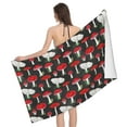 thumbnail image 1 of Red Mushrooms print Bath Towels, Microfiber Towel for Bathroom, Highly Absorbent Shower Towels, Quick Dry Large Towel, Yoga Sports Beach SPA Hotel Towel 32x52 Inch, 1 of 5