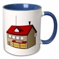 thumbnail image 1 of 3drose, Red N Tan Firehouse, 11oz Two-tone Blue Mug, 1 of 6