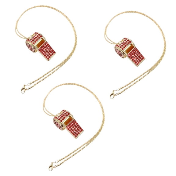 Red Necklace style, exquisite diamond-encrusted referee whistle