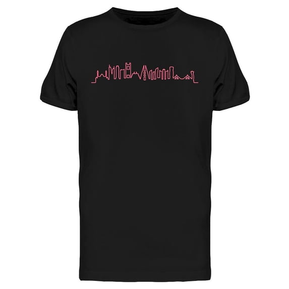 Red Neon Manama City T-Shirt Men -Image by Shutterstock, Male 3X-Large