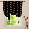 thumbnail image 1 of Red Noised Reindeer Cute Window Curtain for Living Room Roman Curtain Kitchen Tie-up Curtains Adjustable Drapes, 1 of 5
