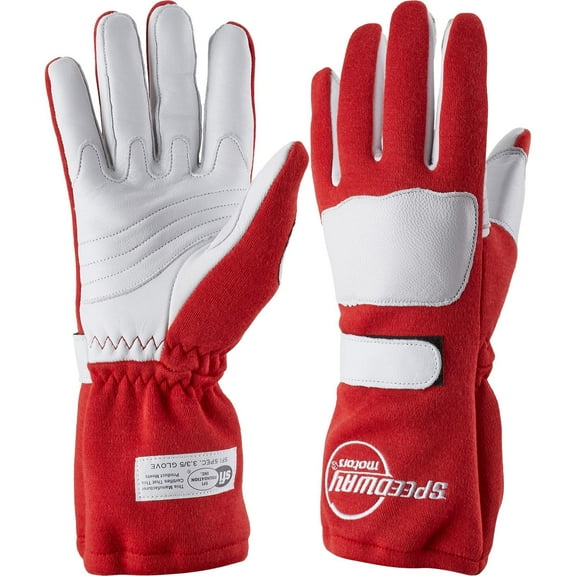 Red Nomex Racing Gloves-Double Layer-Large