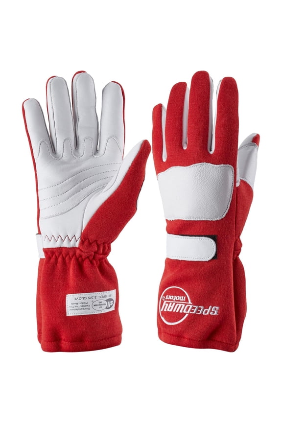 Red Nomex Racing Gloves-Double Layer-Large