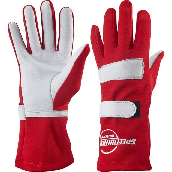 Red Nomex Racing Gloves-Single Layer-Small