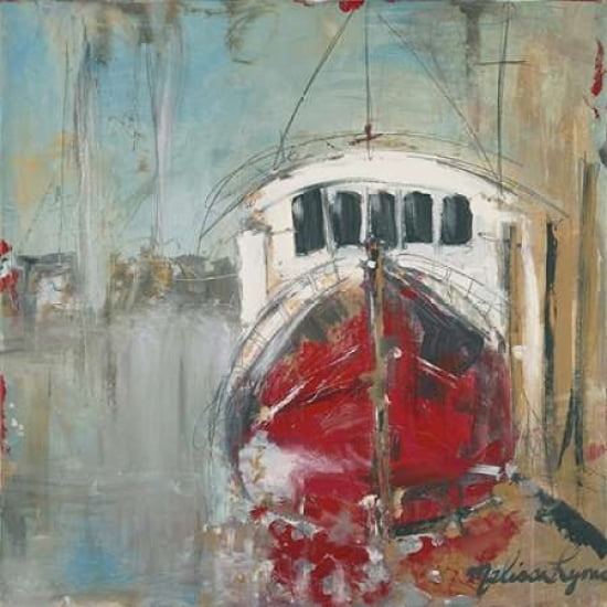 Red Nose Boat Canvas Art - Melissa Lyons (24 x 24)