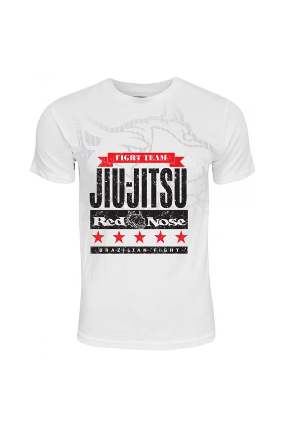 Jiu-Jitsu Five Star Team Shirt, White