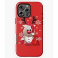 thumbnail image 1 of Red Nose Reindeer Rudolph Cartoon Phone Case for iPhone 16 15 14 13 12 11 Pro Max, 1 of 2