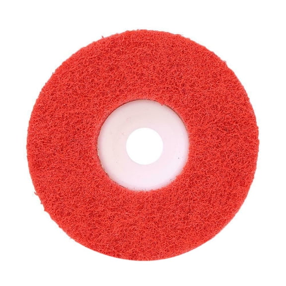 Red Nylon Fiber Polishing Wheel 4 Inch for Metal Wood Plastic, Flap Discs Abrasive Disc for Grinding Deburring Cleaning, 16mm Bore